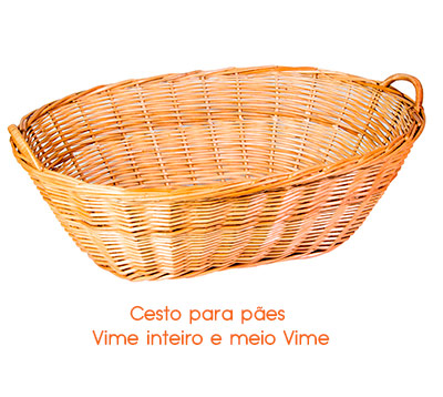 Cesto para pães em vime